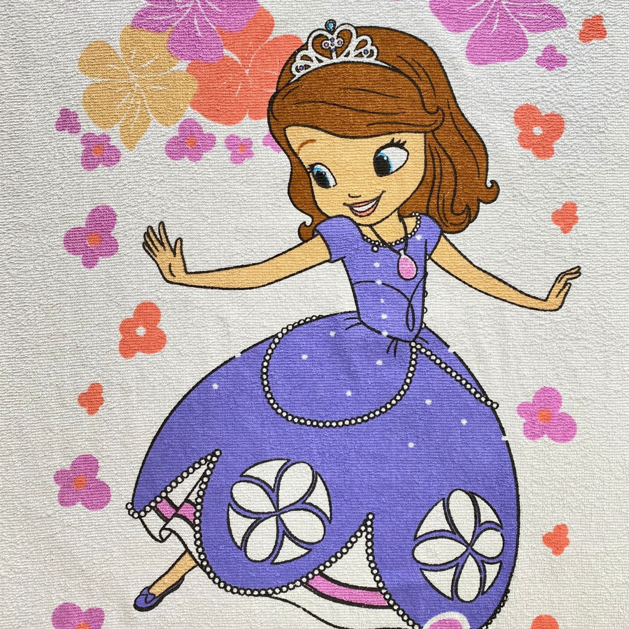 Toalla infantil Princesa Sofia de 60 x 120 cm.