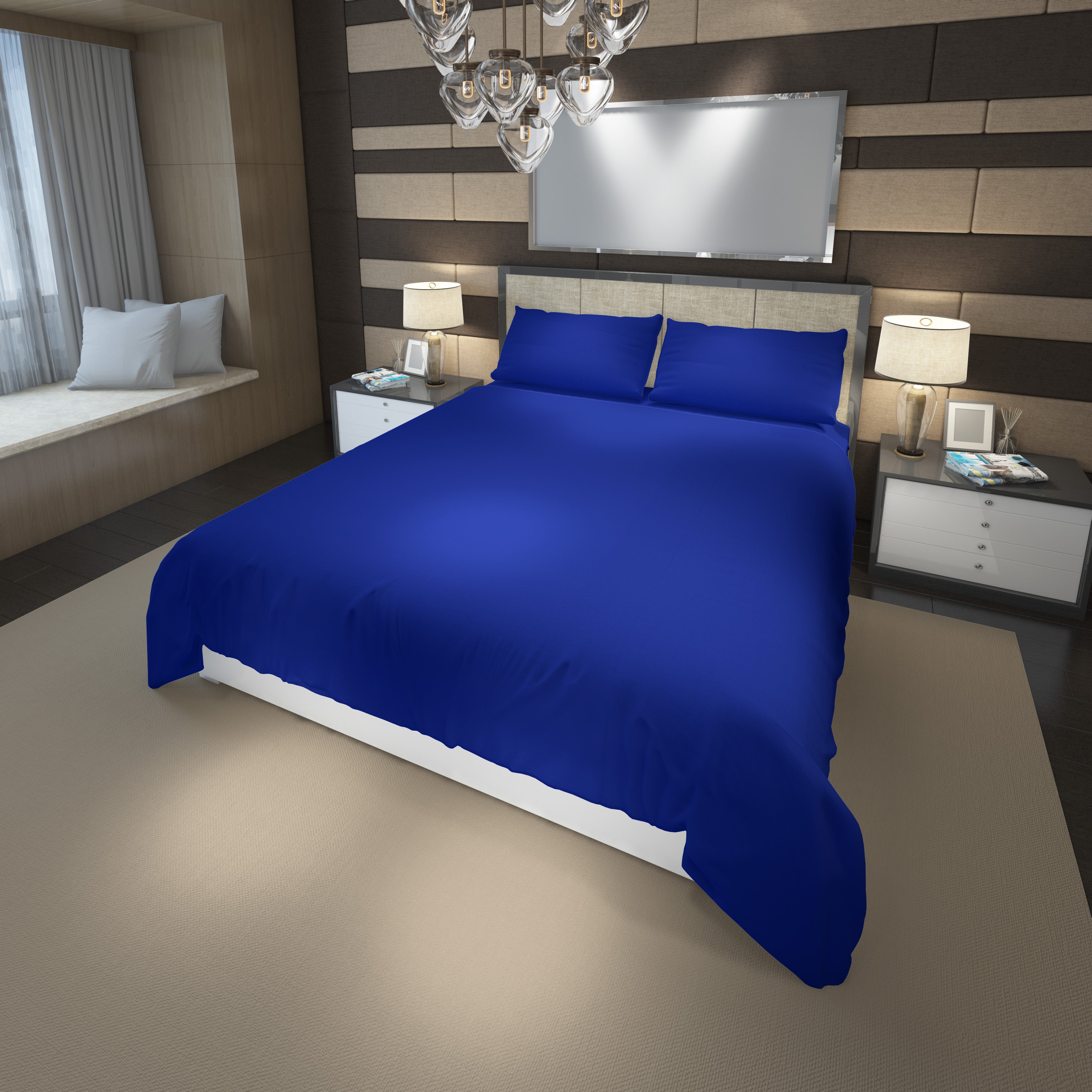 Juego de Sábana Unicolor Cama Doble