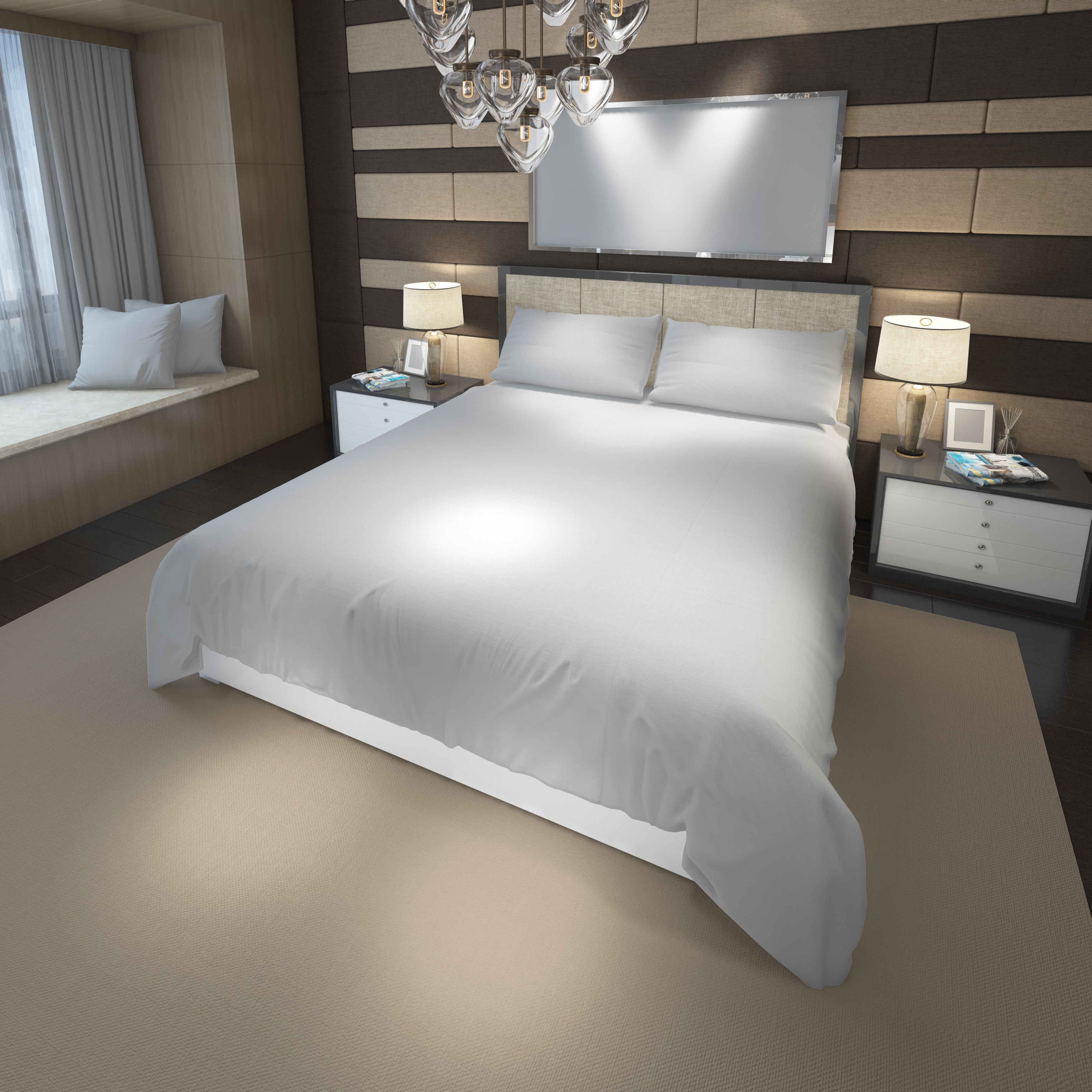 Juego de Sábana Unicolor Cama Doble