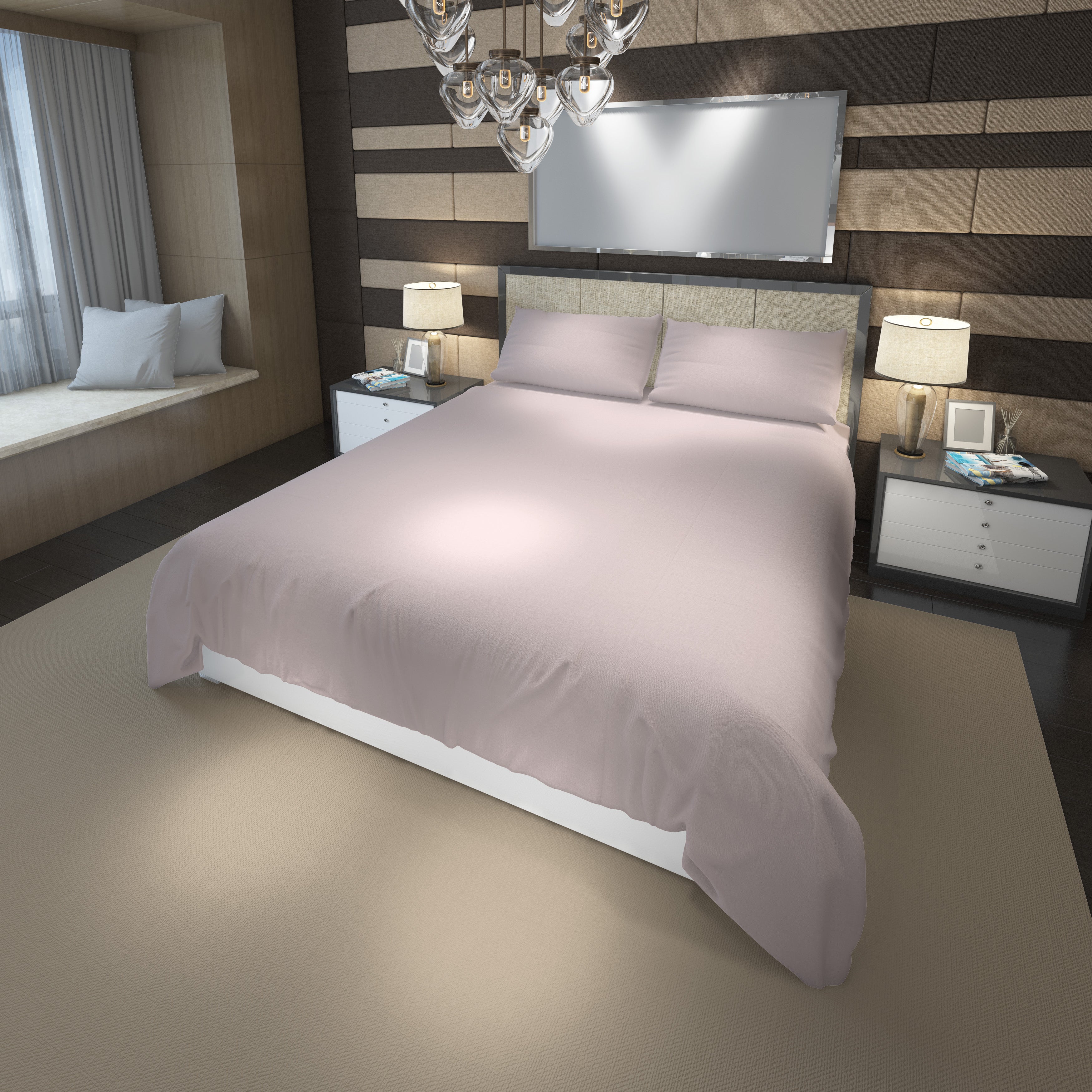 Juego de Sábana Unicolor Cama Doble