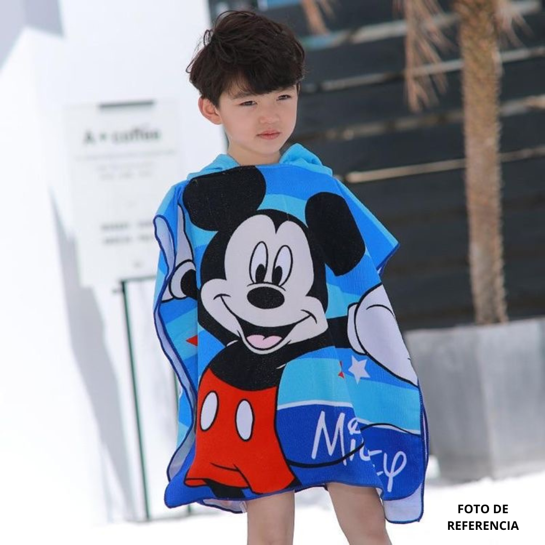 Poncho Con Capucha Mickey Mouse
