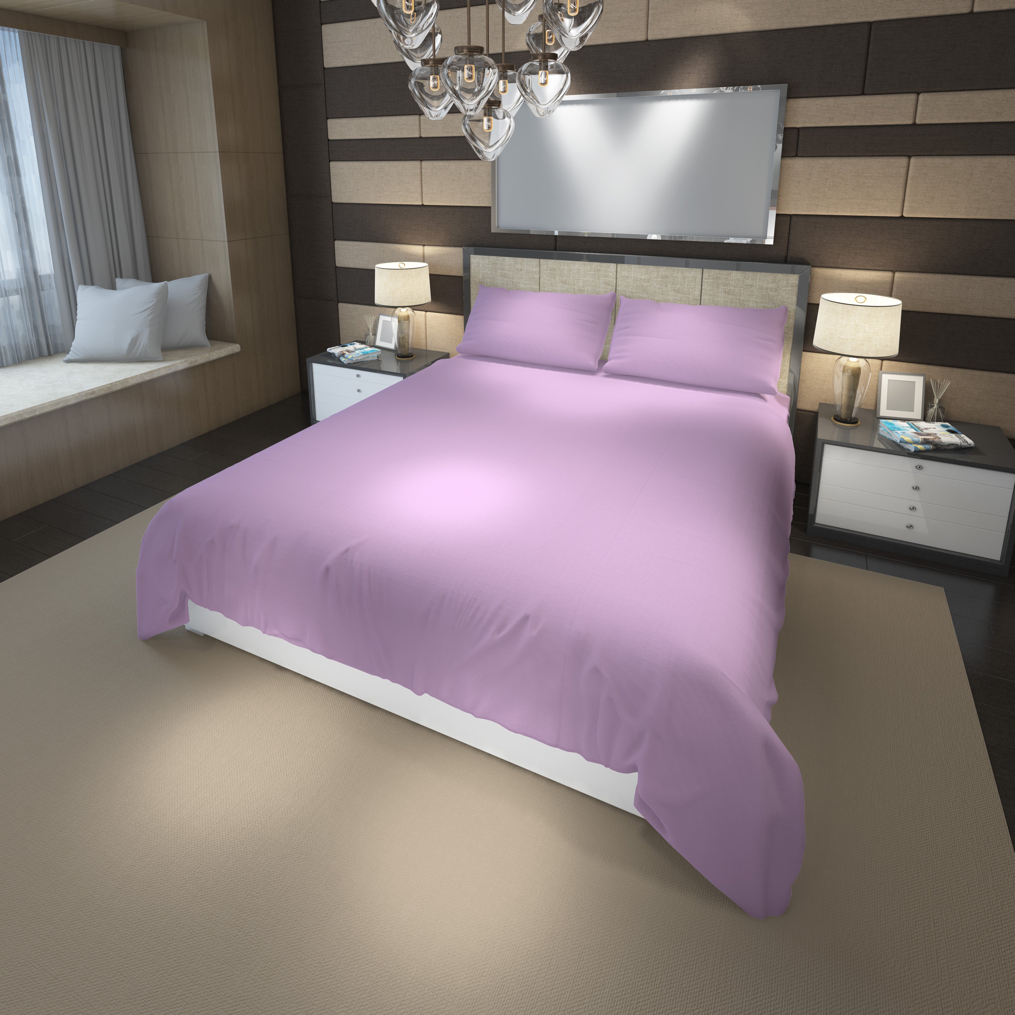 Juego de Sábana Unicolor Cama Doble