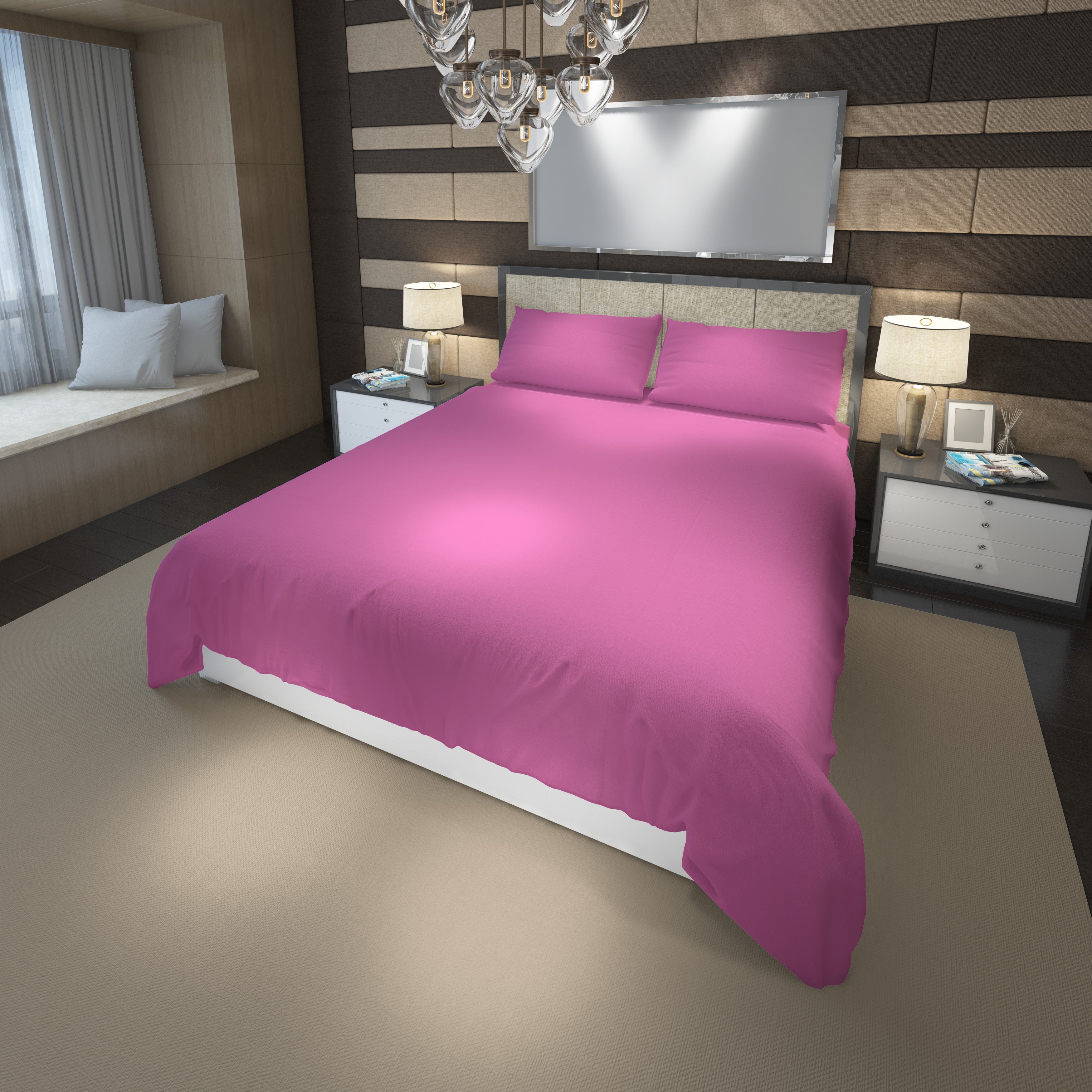 Juego de Sábana Unicolor Cama Doble