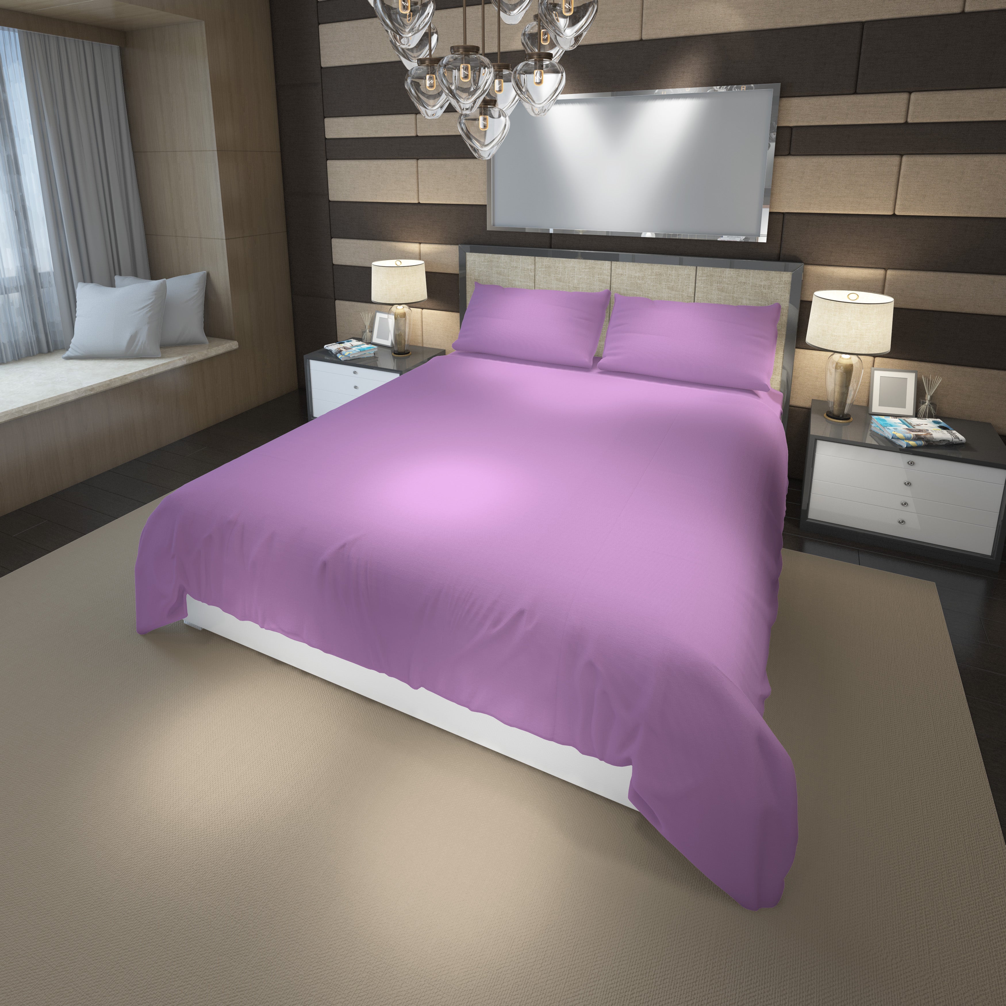 Juego de Sábana Unicolor Cama Doble