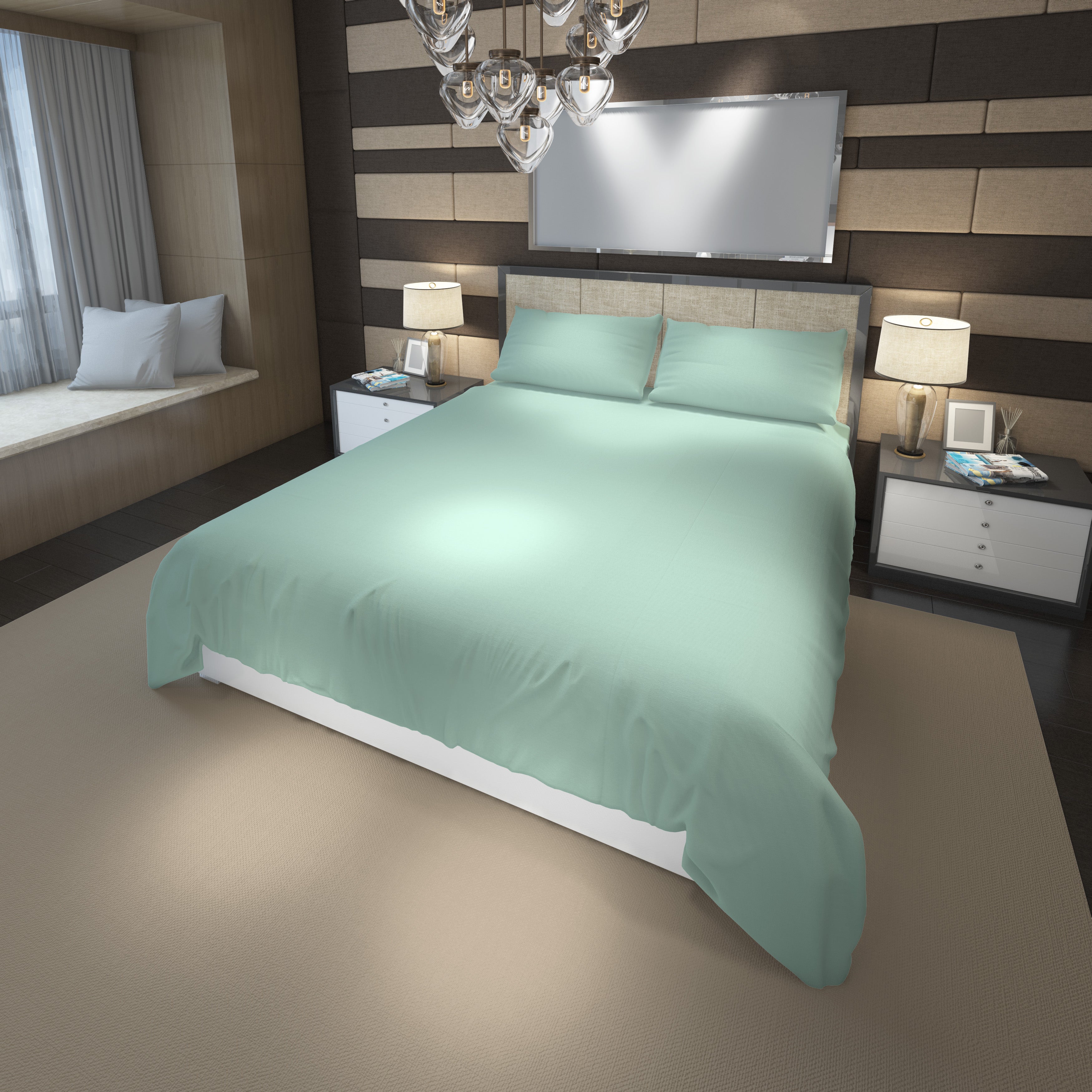 Juego de Sábana Unicolor Cama Doble